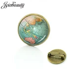 Брошь в виде земли JOINBEAUTY, булавки, ювелирные изделия в виде глобуса, стеклянная плитка, булавки в виде глобуса, значок для мужчин и женщин, Прямая поставка D724