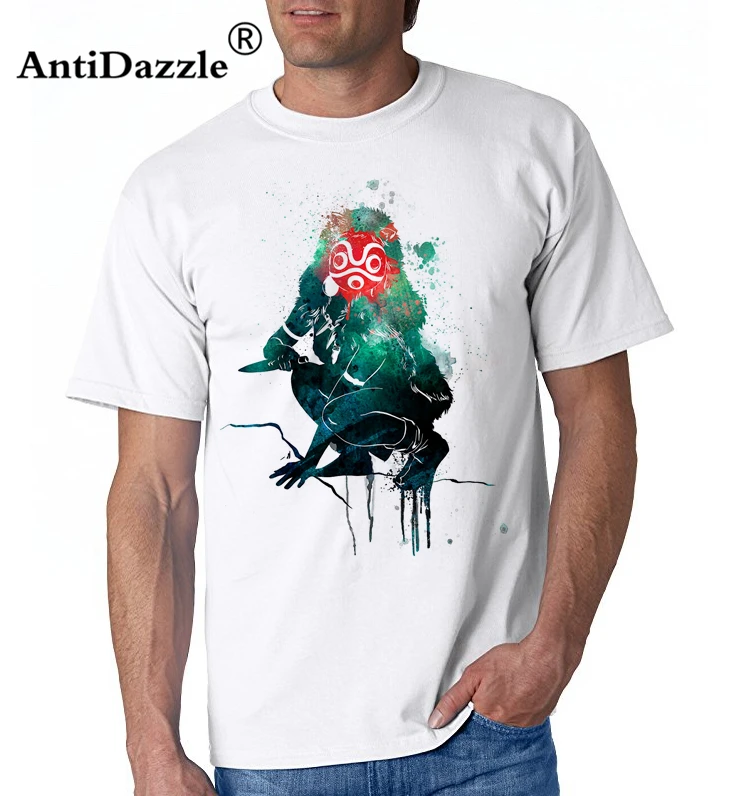 Customize T Shirts for Mens Couple men Mononoke Forest Organic Cotton Horror Night Hacks Homme | Мужская одежда