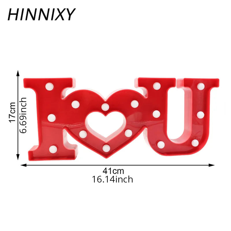 Hinnixy 3D светодиодные ночные светильники я люблю тебя буквы лампа алфавита