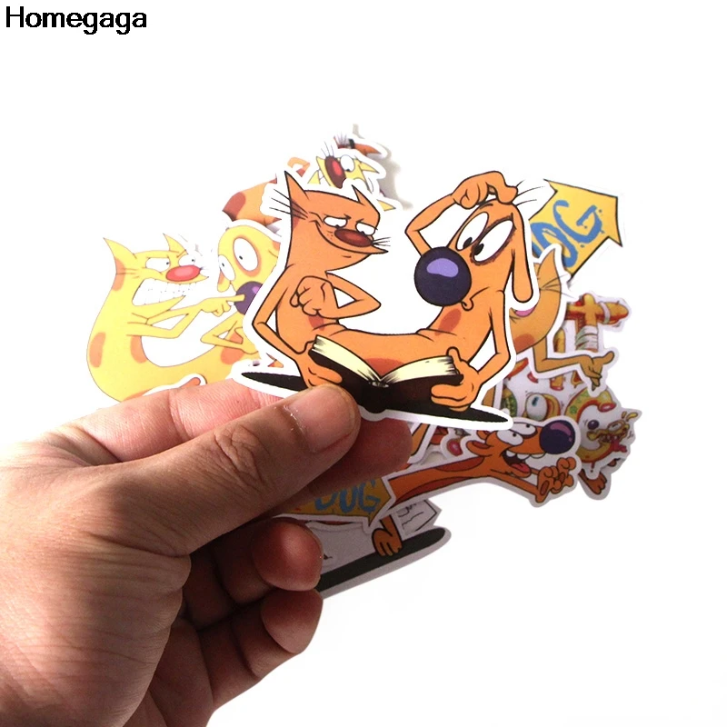 Homegaga 14 шт. мультфильм Catdog diy милый Косплей печать Декор стены тетрадь телефон ноутбук велосипед Скрапбукинг наклейка наклейки D2007