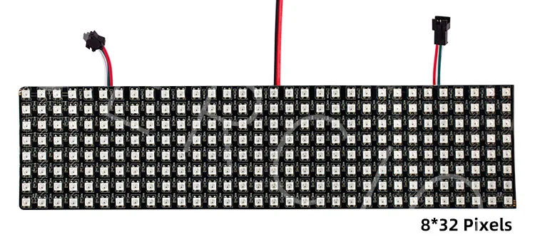 8X32 JERCIO WS2812B пикселей светодиодный панельный модуль 8x8 пикселей экран Цифровая Гибкая матрица SK6812 индивидуально адресуемый микросхема DC5V - Цвет: 8X32