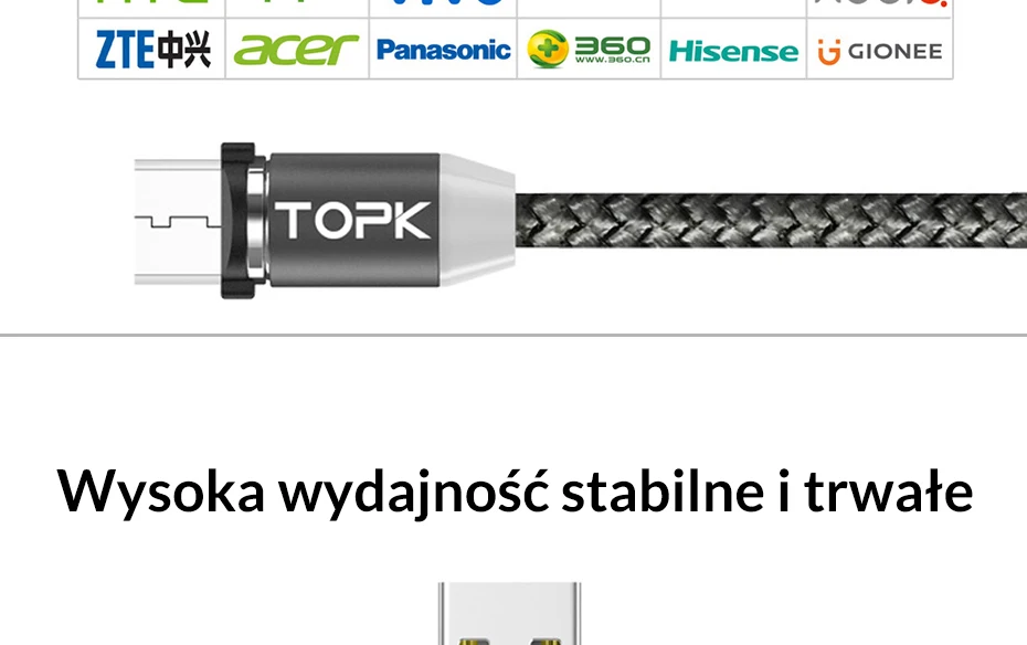TOPK 1 м светодиодный магнитный кабель для iPhone Xs Max Xr 8 7 6 магнитная зарядка usb type C кабель и Micro USB кабель для samsung Xiaomi huawei USB C
