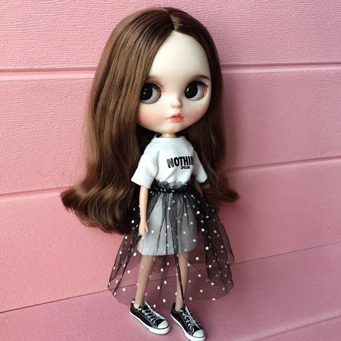 Модная футболка и кружевное платье для кукол Pullip ручная работа 2 шт./компл. 1/6