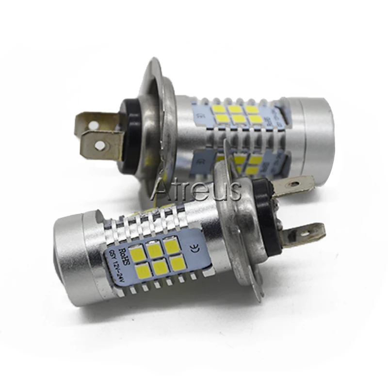 Atreus 2X Автомобильный светодиодный H11 9006 1156 1157 H4 H7 21SMD DRL Противотуманные фары 12 В с