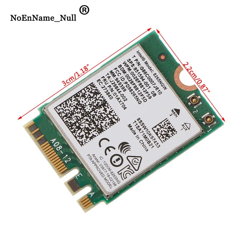 Двухдиапазонная беспроводная карта NGFF Wifi 2 4/5 ГГц для Intel 8265 AC AC8265 8265NGW M.2 Прямая