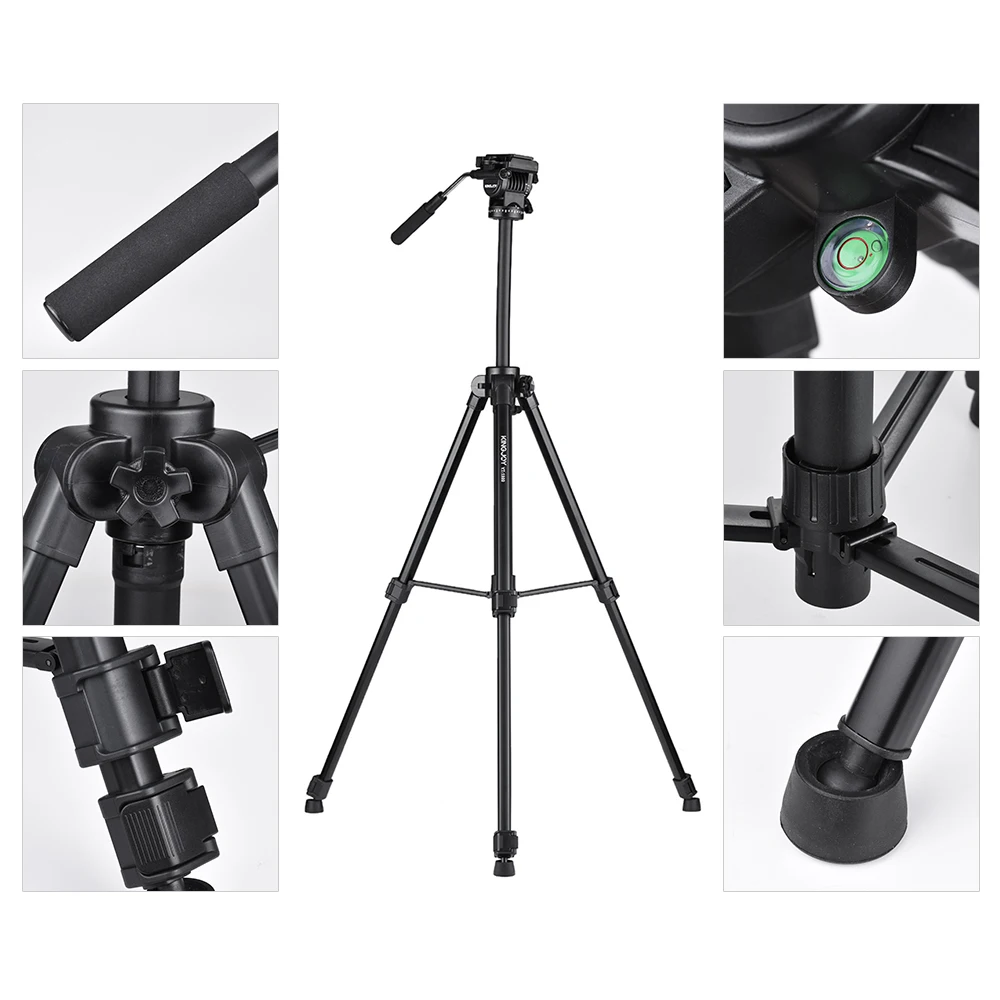 Kingjoy VT-1500 166 см/5 4 фута штатив для видеокамеры с панорамной амортизирующей