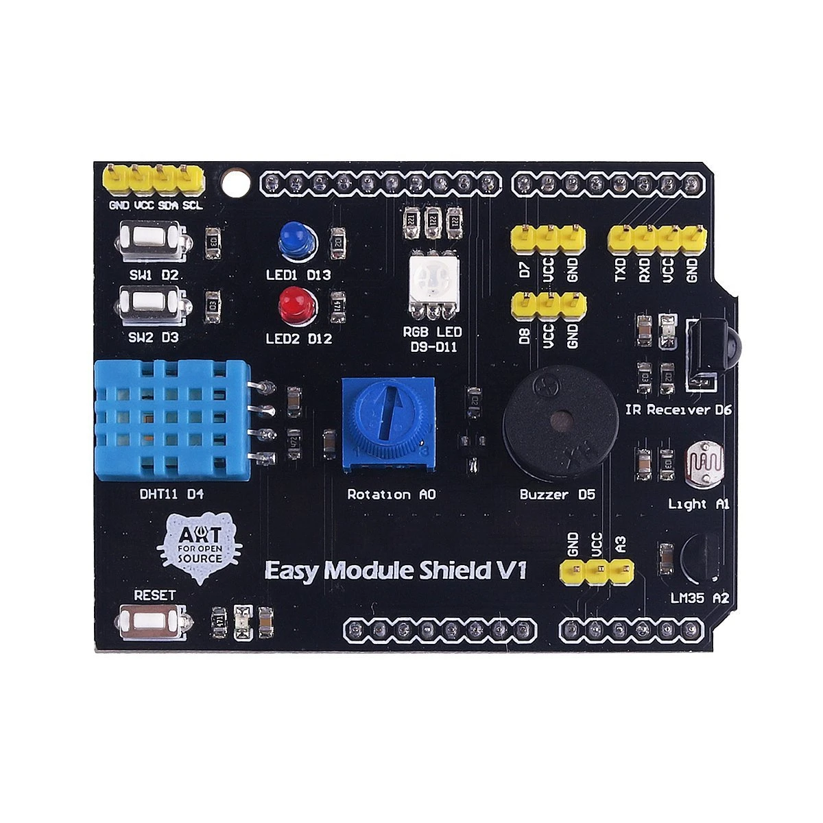 Многофункциональная Плата расширения DHT11 LM35 влажность температуры для Arduino UNO