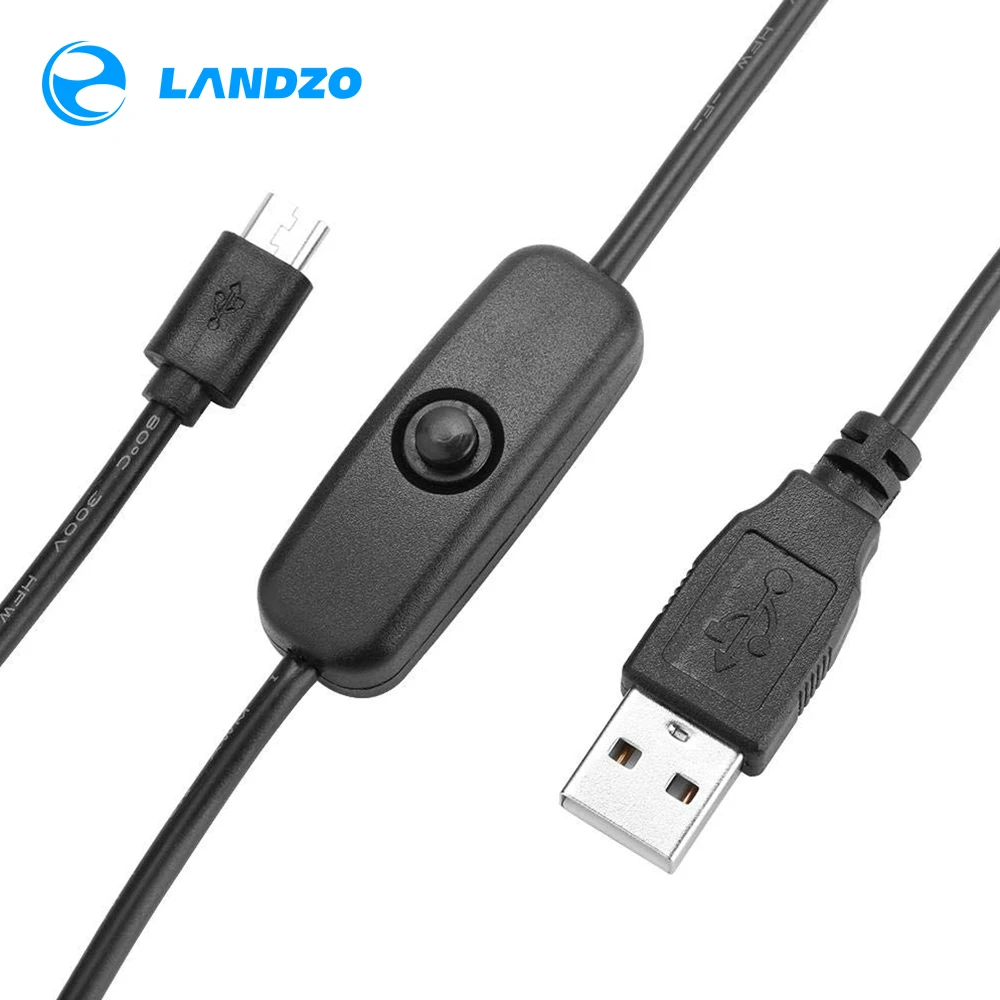 Зарядный кабель для Raspberry Pi 3/2 / B + A Micro USB модулей длина 1 м с выключателем