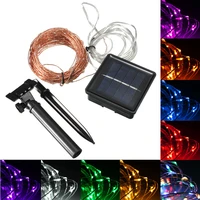 15m 150 led solar powered copper wire string fairy light xmas hallowmas christmas party decor lamp