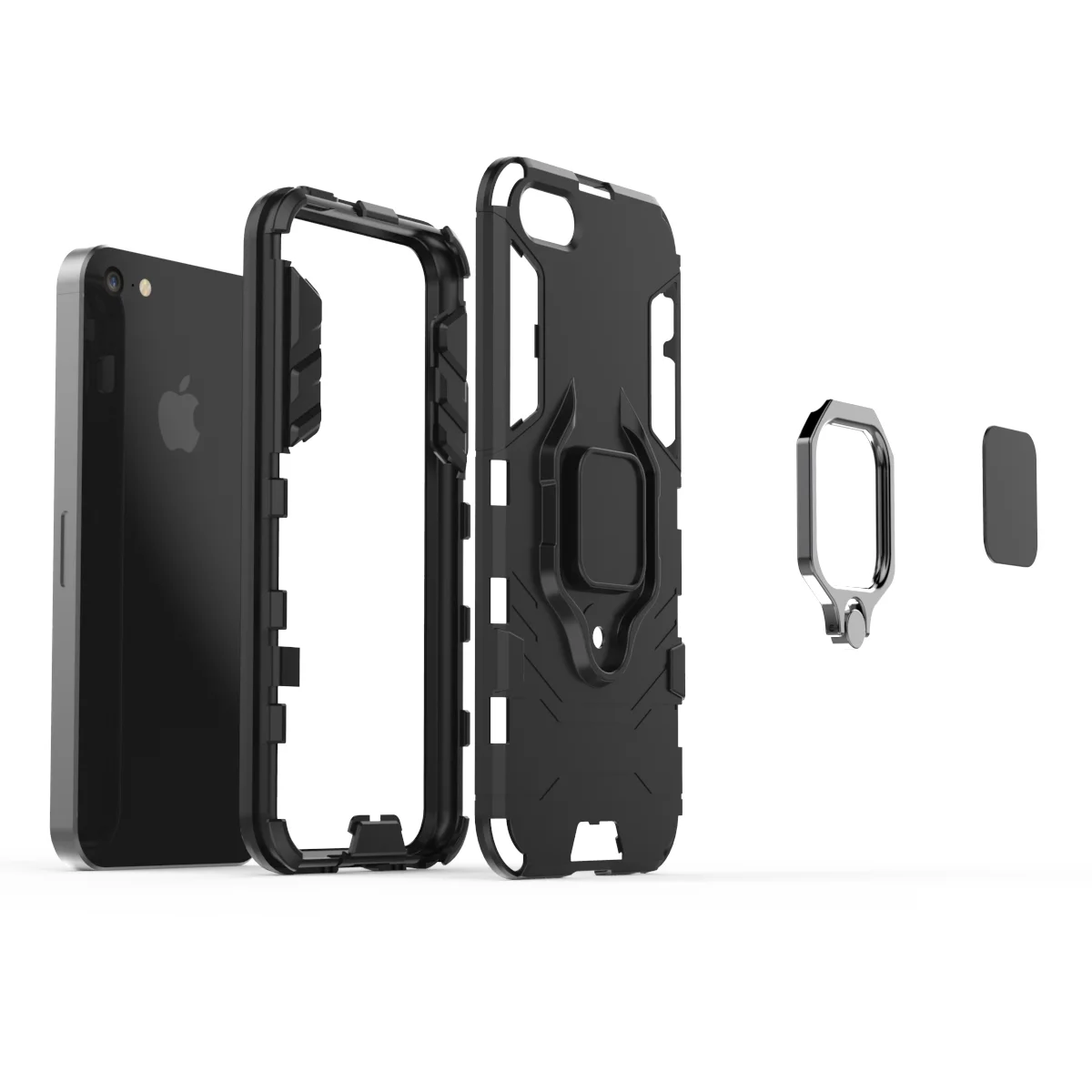 For Apple iPhone 6 6S 4.7&quot phone Case Stand Holder TPU&ampPC Hard Silicone Dual Armor Cover for iPhone6 iPhone6S protector |