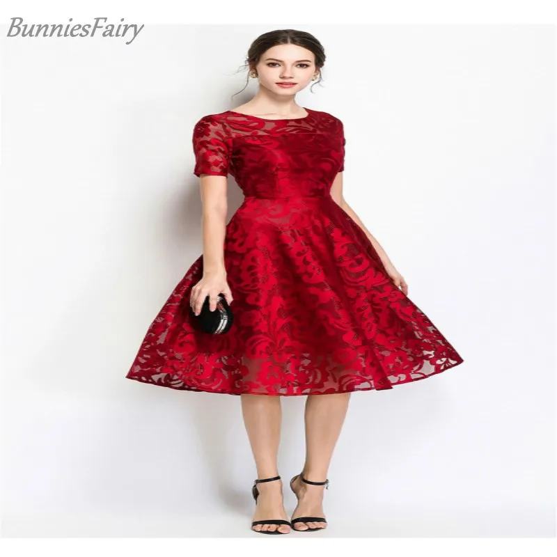 BunniesFairy 2018 летнее новое женское элегантное винтажное кружевное плиссированное