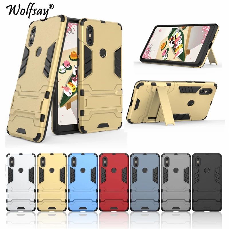 Wolfsay Cover For Xiaomi Mi Mix 2S Case Slim PC + Soft Rubber Armor Phone Fundas 5.99" |