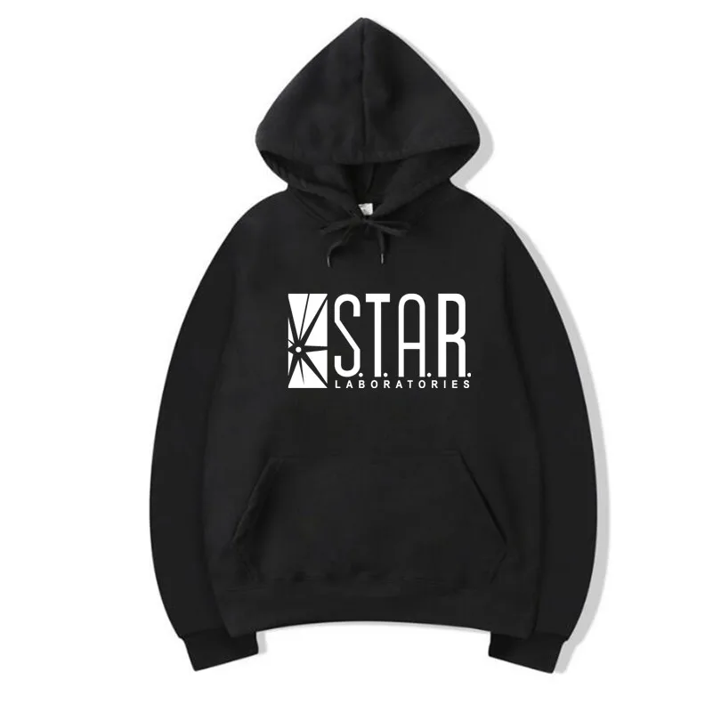 Мужская толстовка с капюшоном STAR S. T. A. R. labs черная S XXXL 2019|Мужские толстовки и