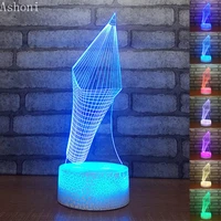 pencil shape 3d night lights creative toy lights led usb touch button table lamp for study decoration gifts