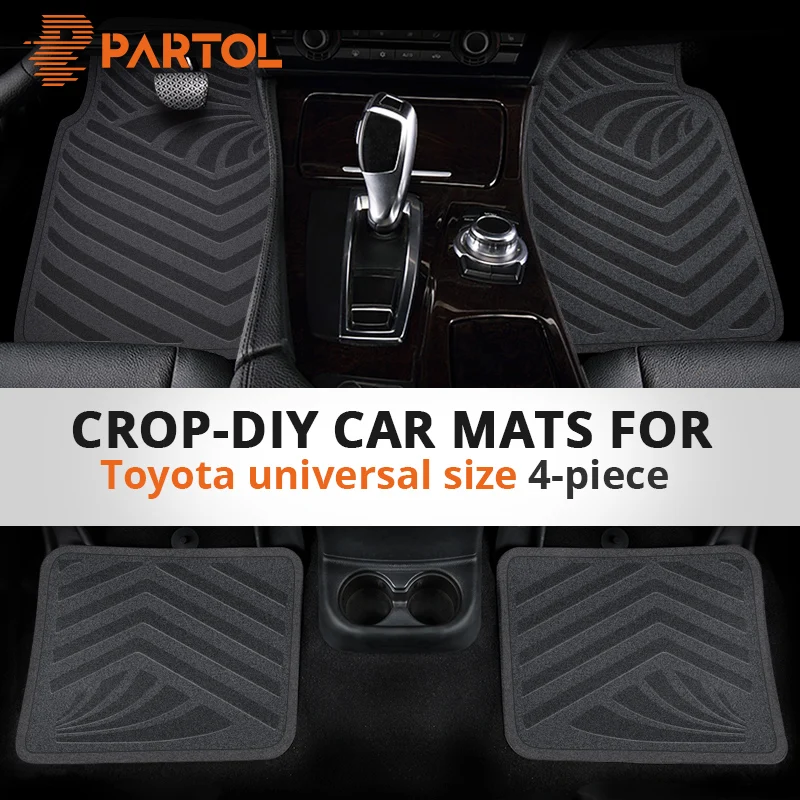 Partol черный 4 шт. автомобиля коврики против скольжения Прочный гибкий Crop DIY