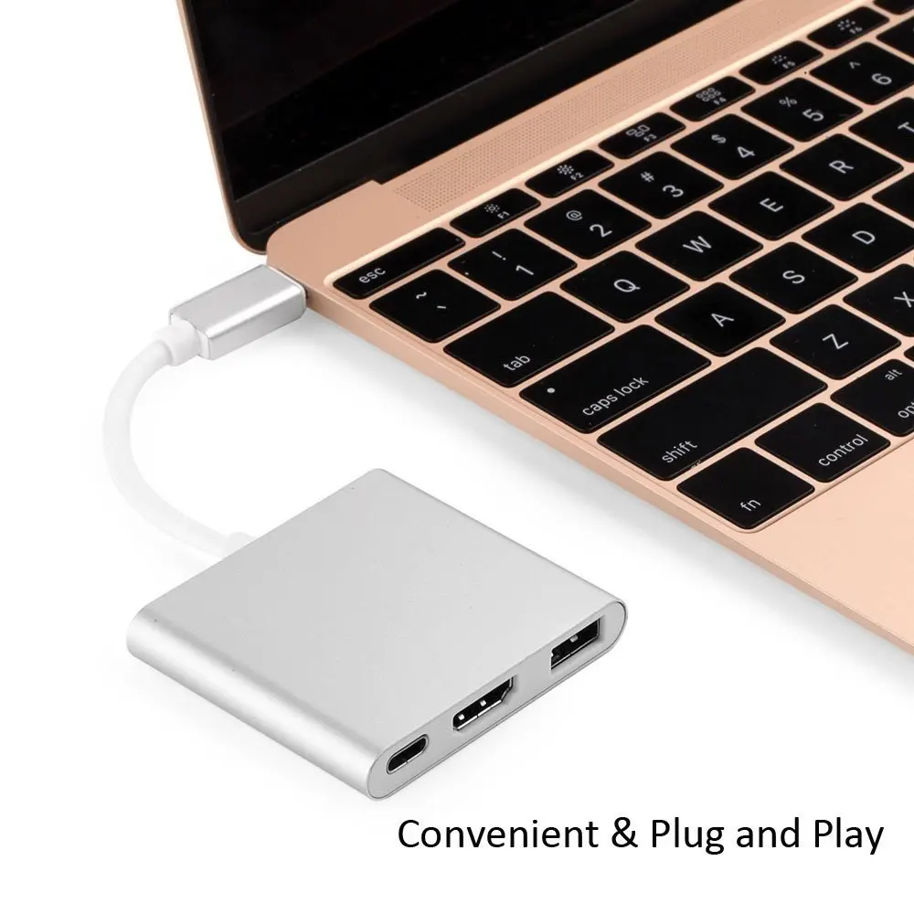 Тип-c цифровой av-адаптер Multi Порты и разъёмы адаптер USB 3,1 USB-C HDMI 4 К Тип-C зарядки Порты и разъёмы для Macbook samsung S9 8 S9+ Примечание 8