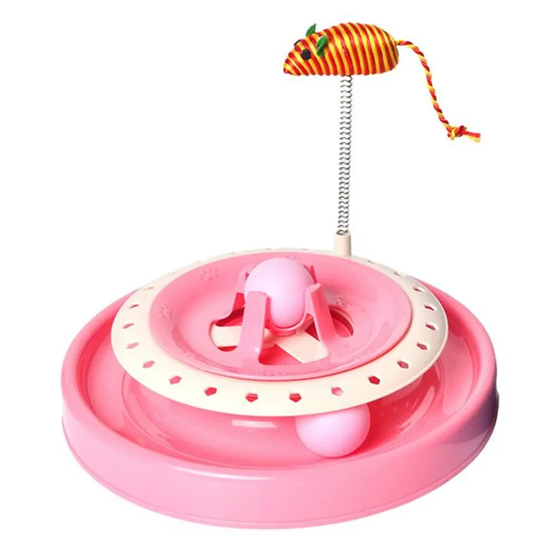 Забавный ловить мышь движения кошек игрушки Pet Crazy диск с шариком Интерактивная