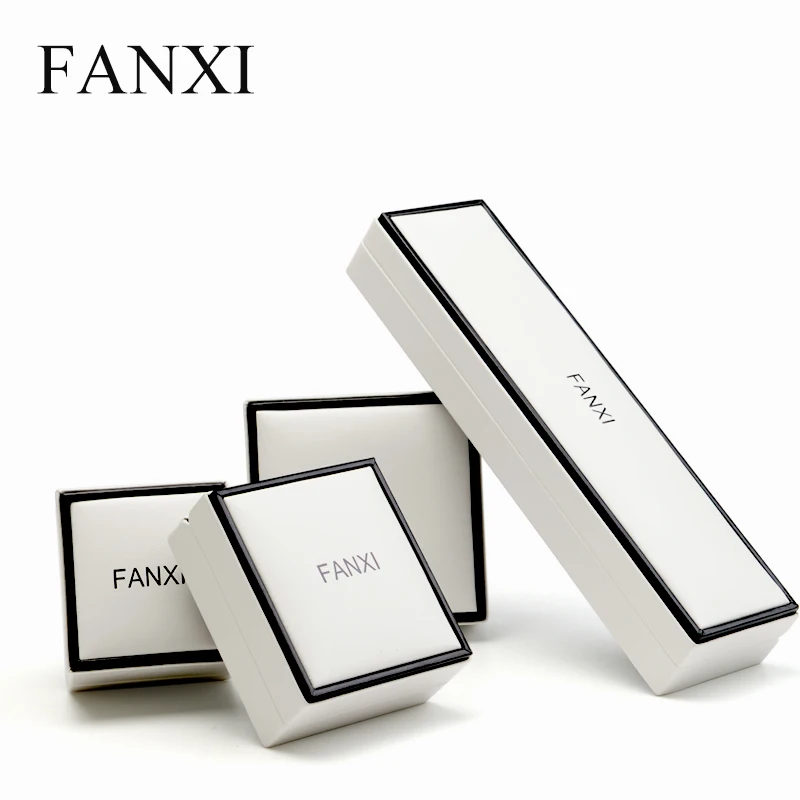 FANXI белая с черной каймой Подарочная коробка для ювелирных изделий из