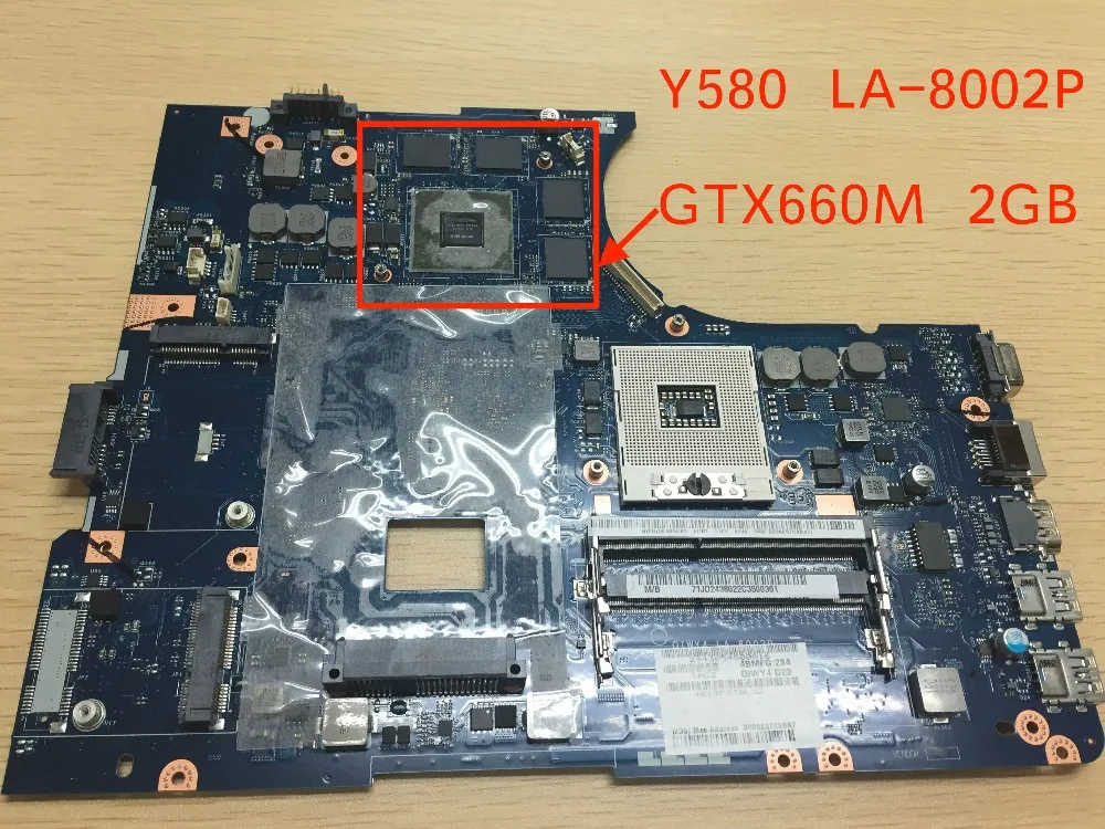   QIWY4 LA-8002P Y580    Lenovo Y580  GTX660M GPU 2GB