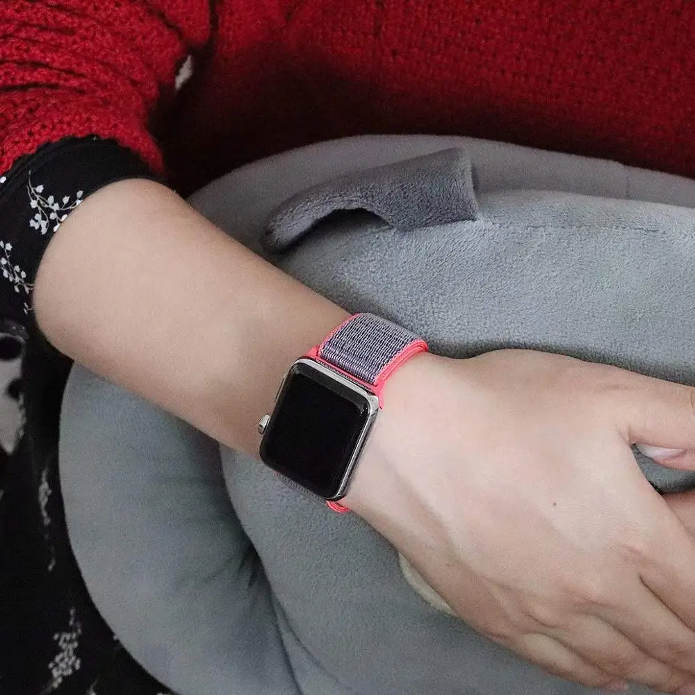 Спортивная петля для Apple Watch band 42 мм 38 iWatch 3/2/1 нейлоновый ремешок часов Ремешок