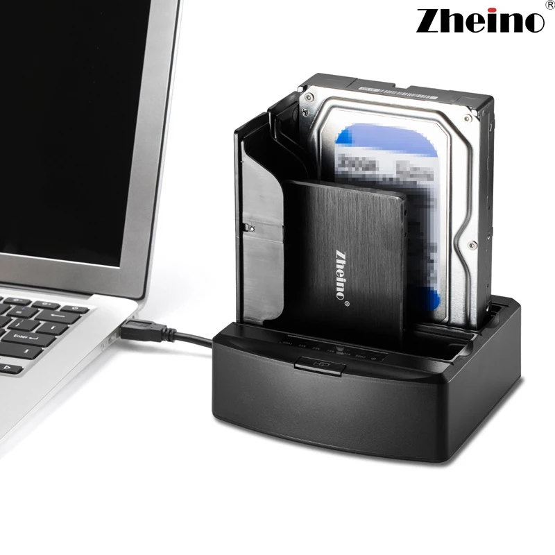 Zheino Базовая док станция для жесткого диска Внешний Накопитель SSD двойной отсек