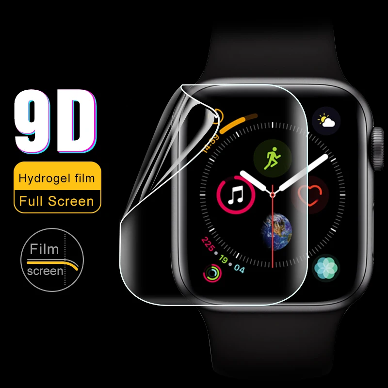 Мягкая Гидрогелевая защитная пленка на весь экран для Apple Watch 7 6 SE 5 40 мм 44 45 не
