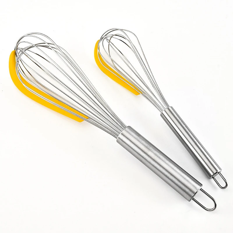 3Pcs/Set With Eggs Separator Egg Beater Stainless Steel Whisk Rotating Multifunctional Manual Silicone Scraper Mixer Stirring | Бытовая