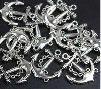 100pcs antique silver toneantique bronze anchor connector pendant charmfindingfor braceletdiy jewelry accessory