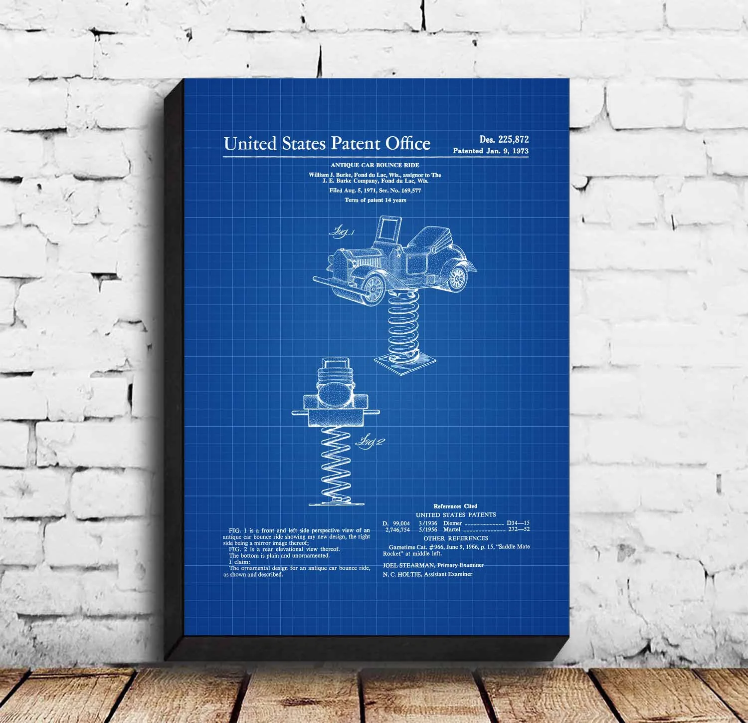 Античный автомобильный постер с патентованным принтом | Дом и сад