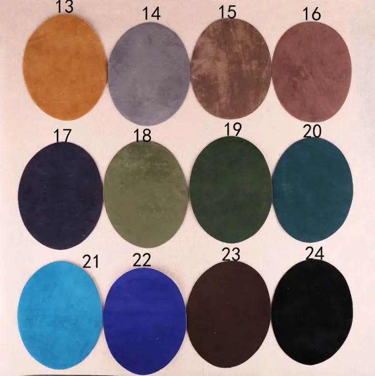 2018 New arrival 10 pcs solid color suede leather Iron On Patches YX garment jeans knees coat Appliques accessory free shipping | Дом и сад