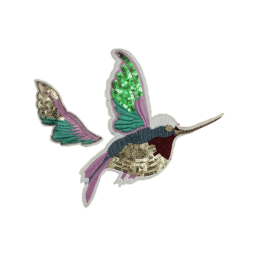 PF цветок бабочка Пластыри аппликация Вышивка в полоску патч гладильная