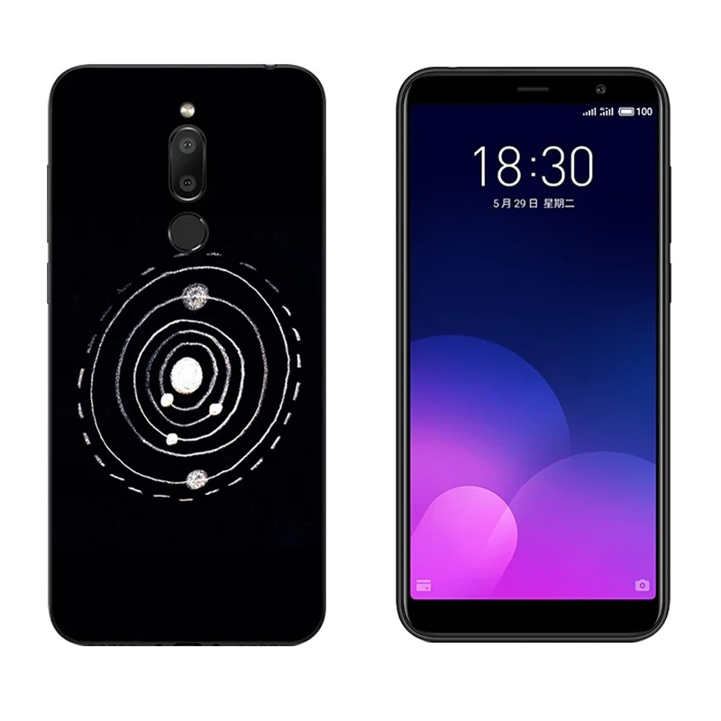 Чехлы для Capa Meizu M6T черные мягкие чехлы из ТПУ с принтом большого пистолета 5 7