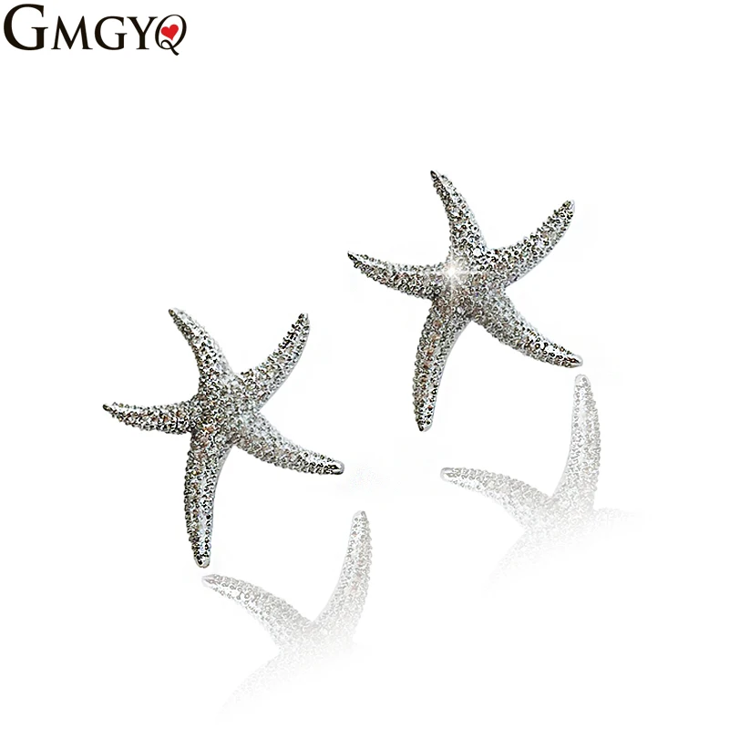 Серьги гвоздики из Кубического циркония GMGYQ прозрачные серьги кубического