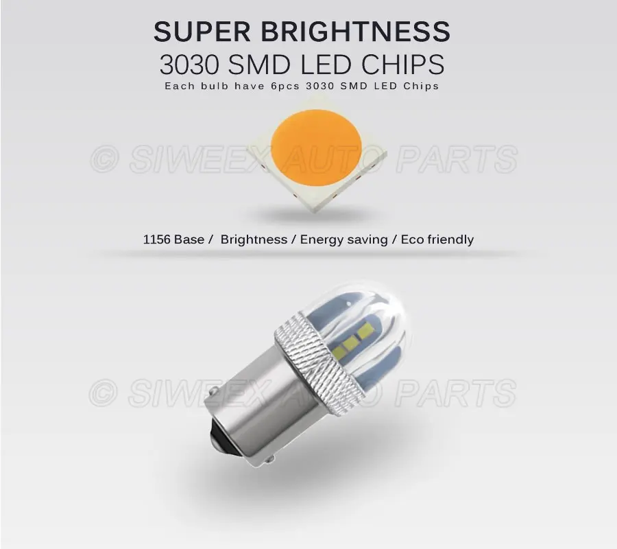 1 шт. Лидер продаж 1156 3030 6 SMD Led Автомобильные светодиодные лампы движения