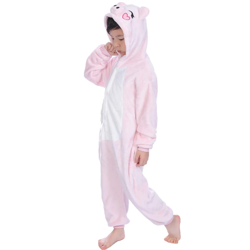 Для маленьких мальчиков девушка единорог пижамы Panda Pikachus Тоторо Свинья Kigurumi