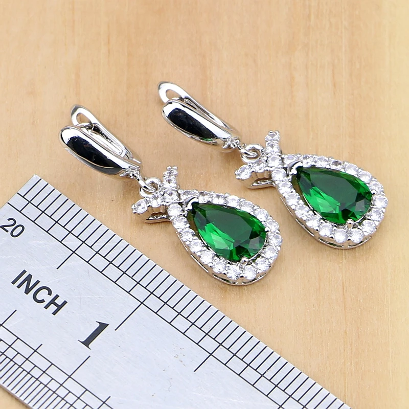 Женский комплект ювелирных изделий из стерлингового серебра 925 пробы с