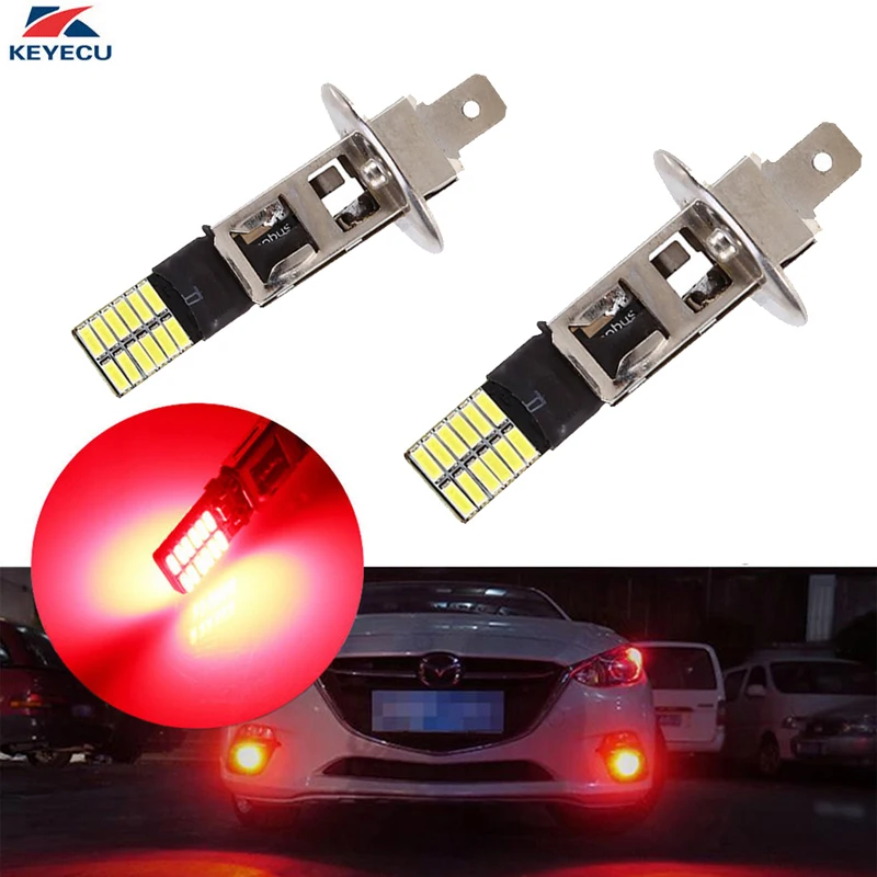 KEYECU 2 шт. 6500K Ultra H1 24SMD 4014 светодиодный сменный фонарь для автомобиля