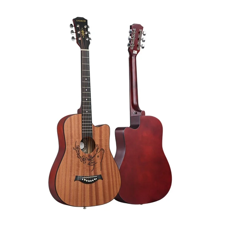 sapele deer Andrew 38 дюймов Акустическая гитара классического дизайна липа sapele гитара - Цвет: sapele deer