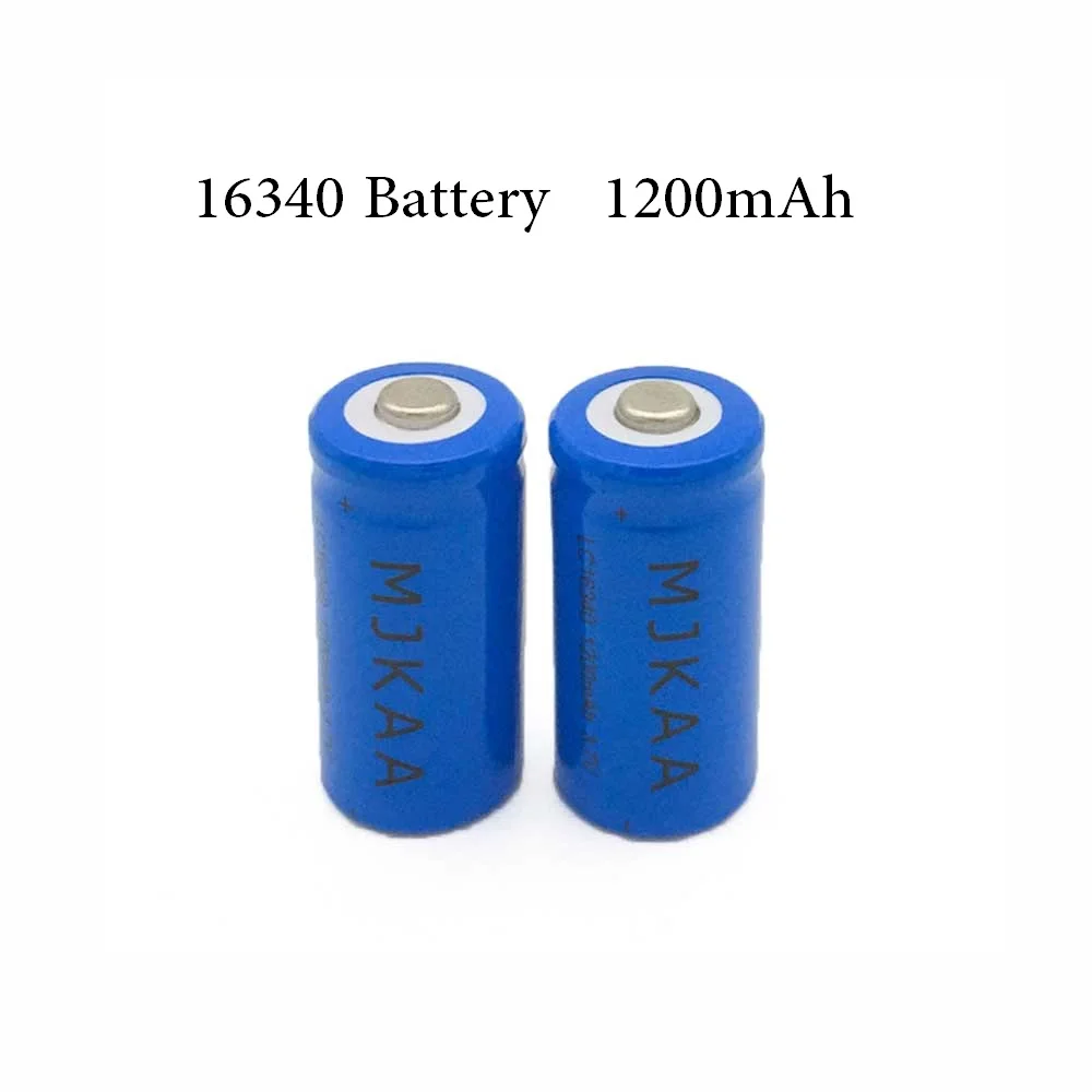 MJKAA 2 шт. CR123A 16340 Батарея 3 7 V 1200 мА/ч Перезаряжаемые литий ионный аккумулятор для