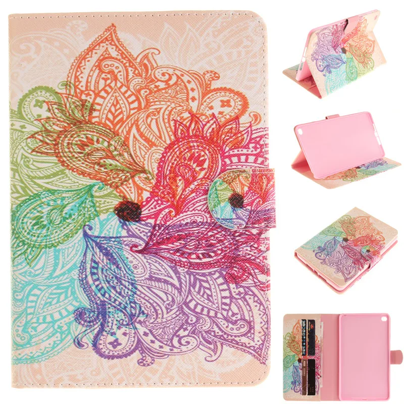 Чехол с рисунком силиконовый кожаный чехол для apple iPad Mini 4 чехол-книжка подставкой