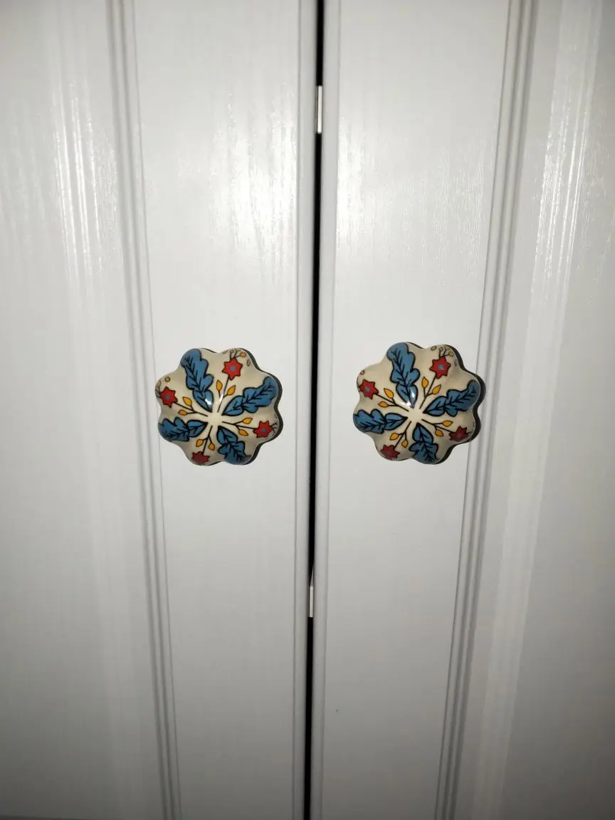 Ручки для шкафа 2 шт./лот керамические дверные кухонные ручки ручной росписи