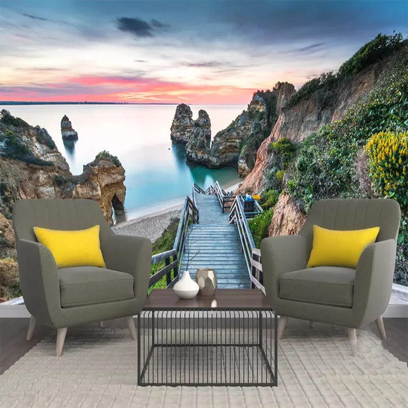 Пользовательские фото обои 3D Португалия побережье природный пейзаж Фреска