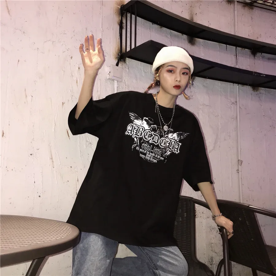 2019 летняя футболка для женщин повседневные топы с короткими рукавами и круглым