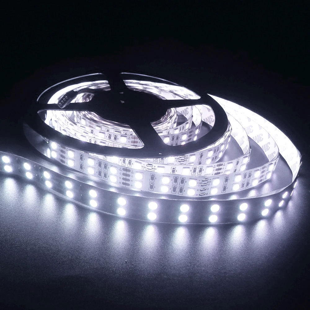 Двухрядные SMD5050 RGB Светодиодные ленты светильник 120 светодиодов/M DC12V гибкие