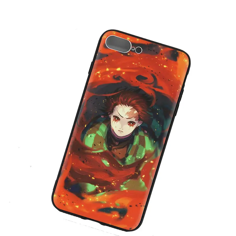 Аниме Demon Slayer Kimetsu no Yaiba Мягкий ТПУ чехол для телефона для iPhone 11 Pro 5 5S 6 6s 7 8 Plus X XR XS MAX