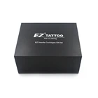 Тату-иглы картридж EZ с 4 черными одноразовыми трубками и 2 иглами, картридж игл для татуажа, 100 шт.