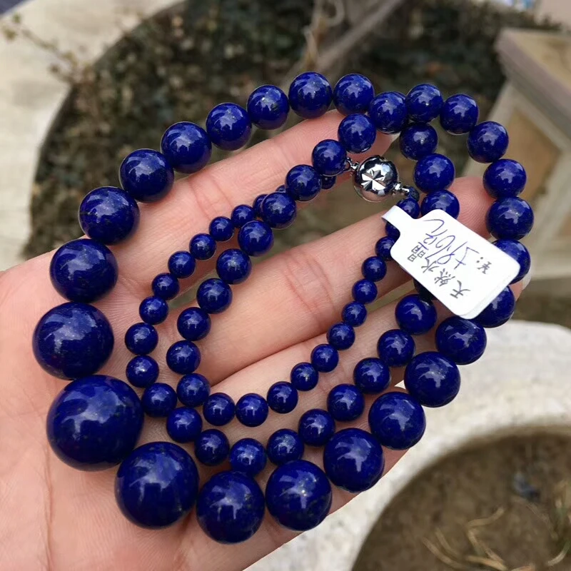

100% натуральный Королевский Синий Лазурит 5-16 мм бусы ожерелье драгоценный камень для женщин мужчин кристалл браслеты ожерелья AAAAAA