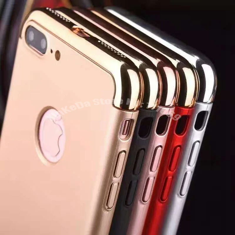 Роскошный Золотой Жесткий Чехол для iphone 7 6 6S 5 5S SE съемная задняя крышка 3 в 1 чехлы