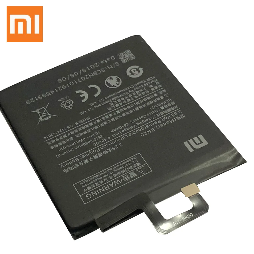 Original Replacement Battery For Xiaomi Mi 5C M5C BN20 Genuine Phone 2860mAh | Мобильные телефоны и аксессуары