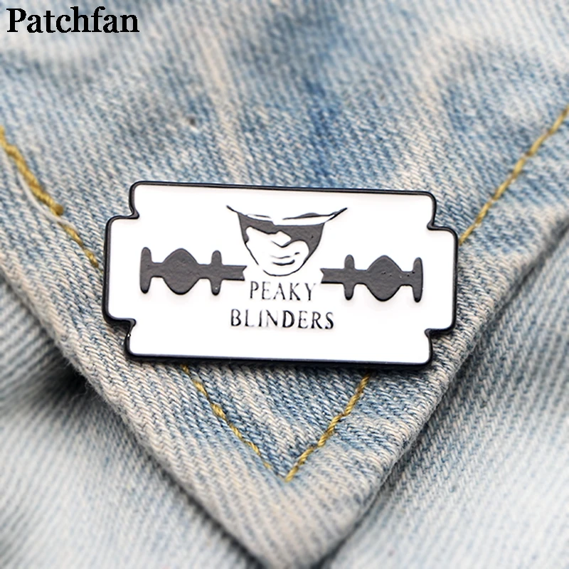 

Patchfan Peaky Blinders Metal Zinc Enamel pins Trendy medal para backpack shirt clothes bag brooches badges for men women A2137